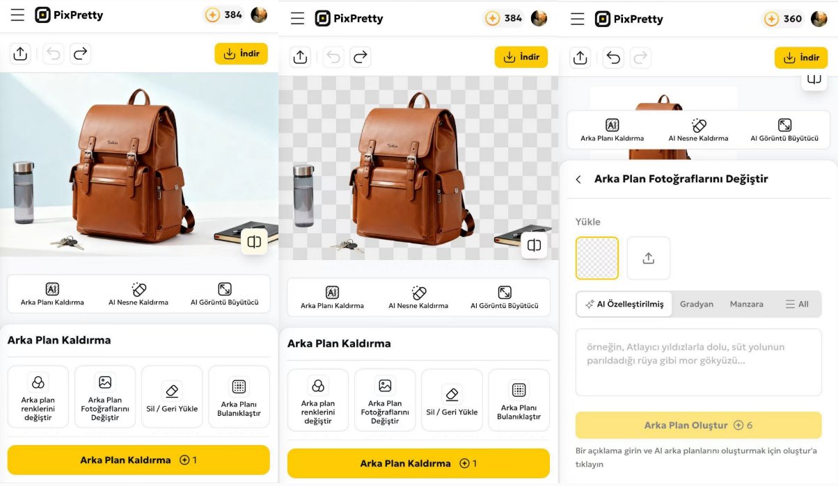 Pixpretty ile Arka Plan Düzenleme ve Değiştirme