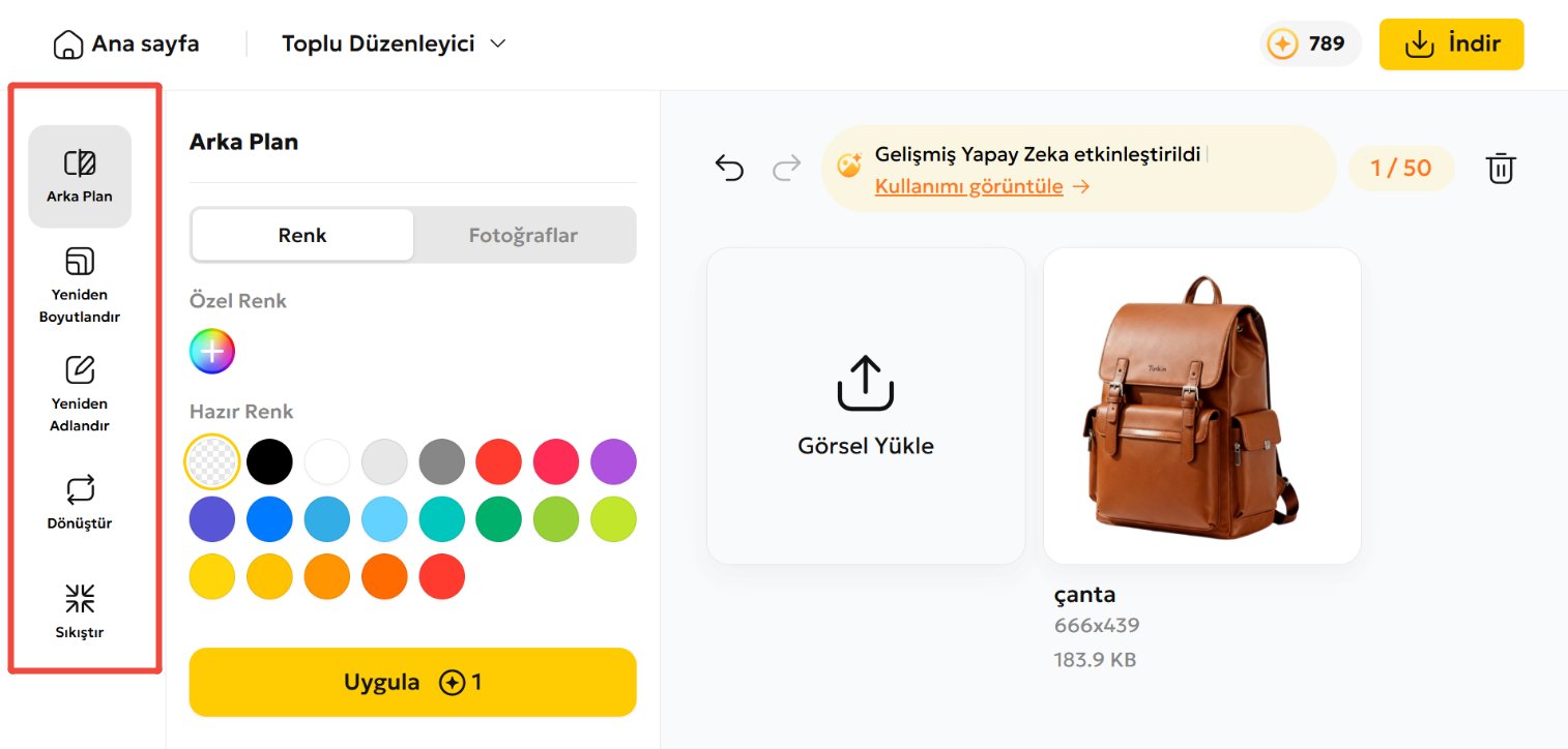 pxipretty ile toplu ürün fotoğraf düzenleme