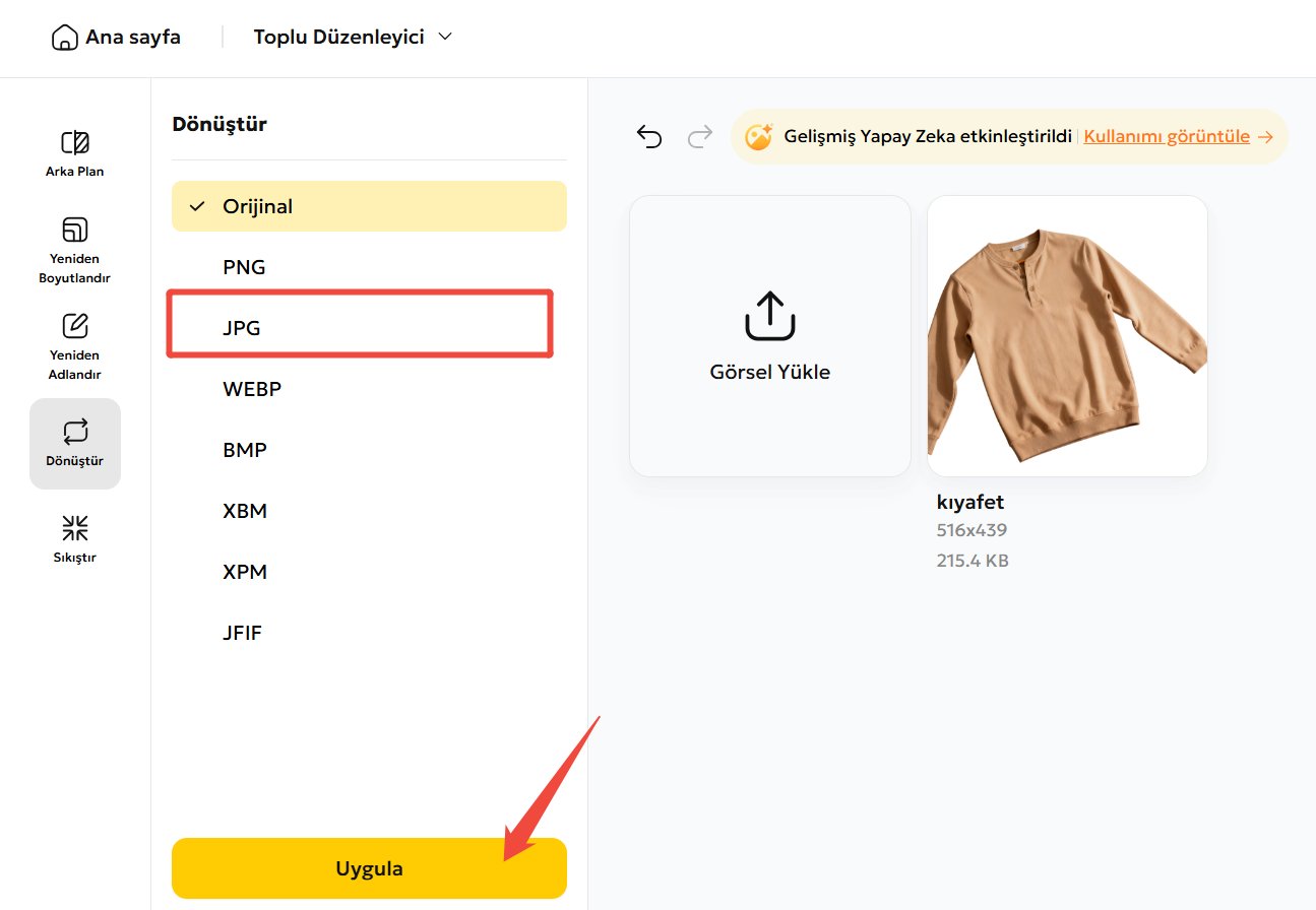 pixpretty ile fotoğraf formatı dönüştürme