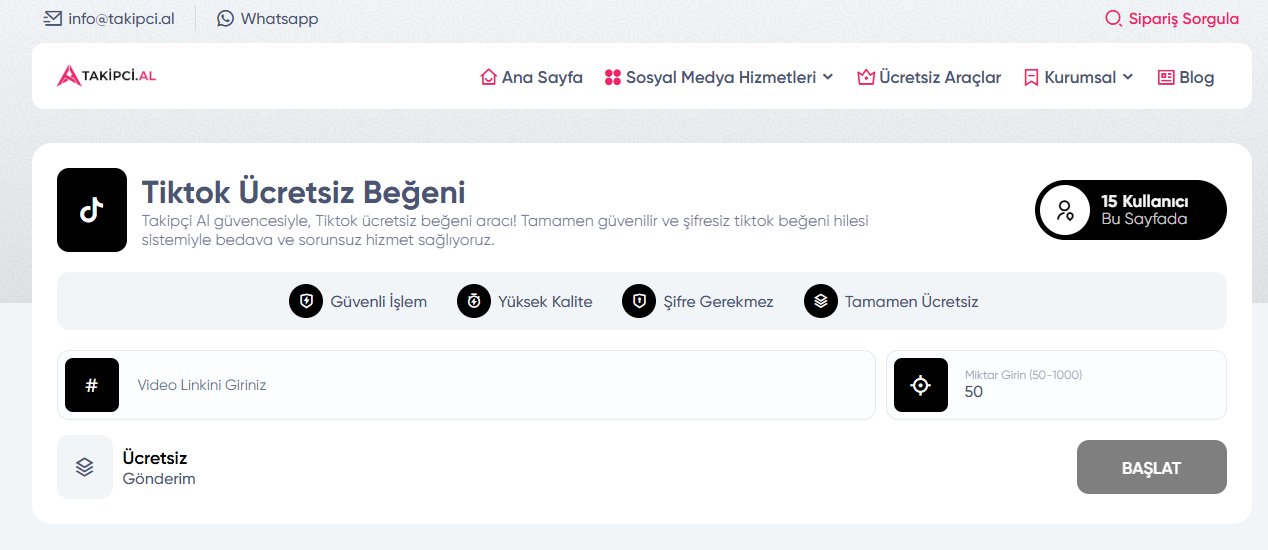  TikTok beğeni ücretsiz - Takipci.al