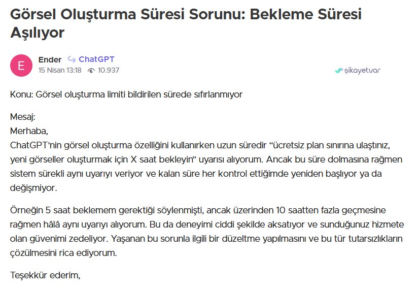 Forumda kullanıcı geri bildirimleri