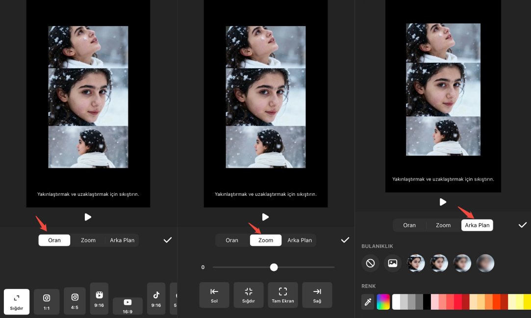 InShot Hassas Kesim ve Arka Plan Değiştirme