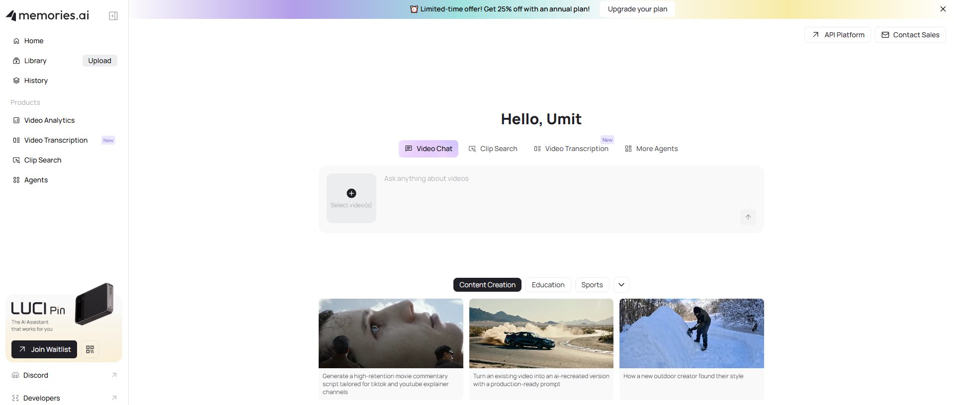 Memories.ai Prompt Generator
