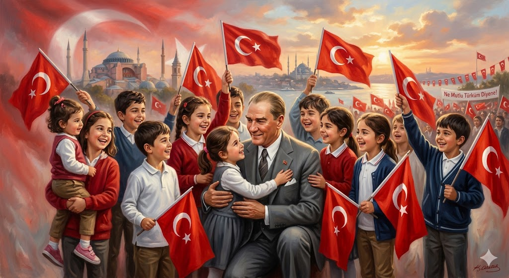 Dünya Çocuk Günü Fotoğraf Promptu Atatürk 1