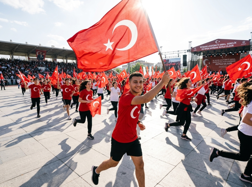 gençler bayrak koşu