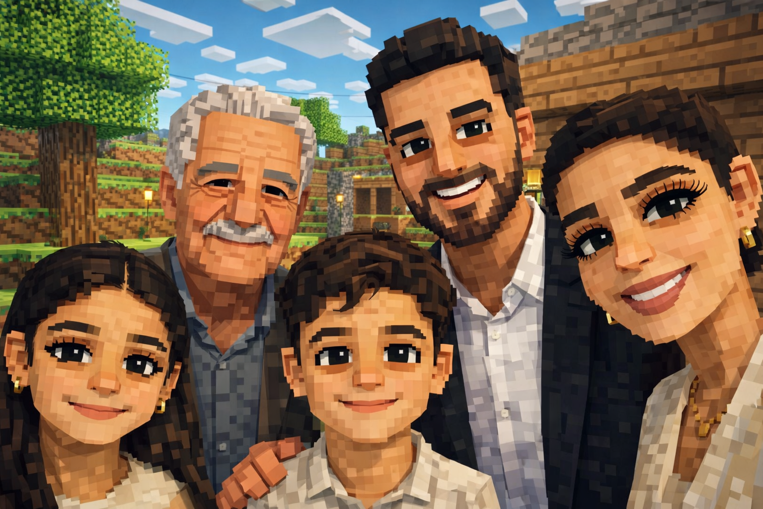 chatgpt minecraft tarzı aile fotoğrafı yapma promptları