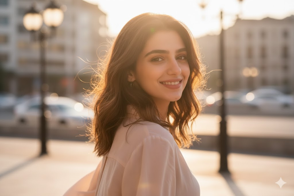 chatgpt portre fotoğraf promptları altın saat romantik yaşam tarzı portresi