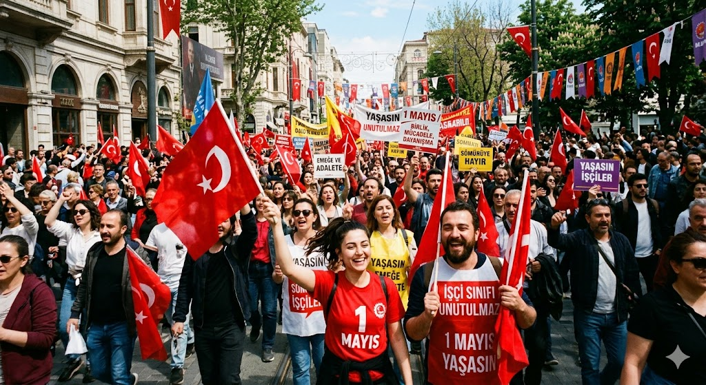 AI 1 Mayıs kalabalık sahne