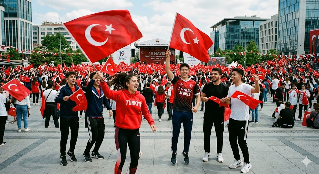 Gençlik kutlama sahnesi
