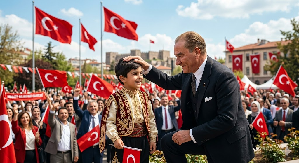 23 Nisan Atatürk çocuk fotoğraf prompt