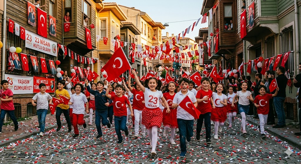 İstanbul sokak 23 Nisan prompt