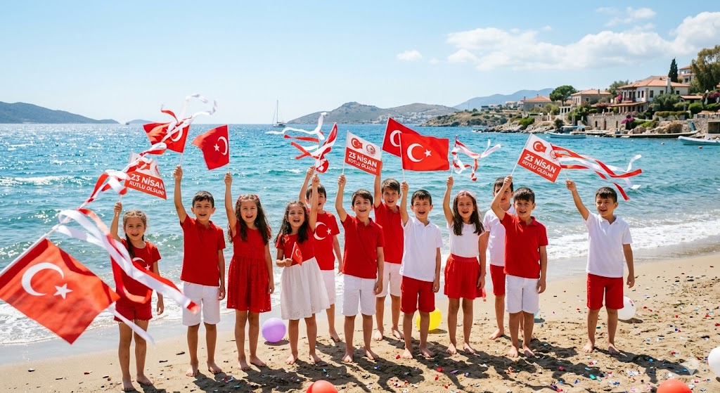 Ege sahil çocuk bayramı prompt