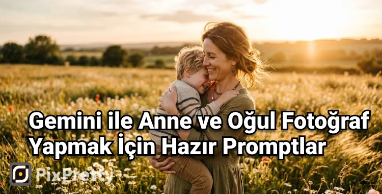 Anne oğul yapay zeka fotoğraf promptları