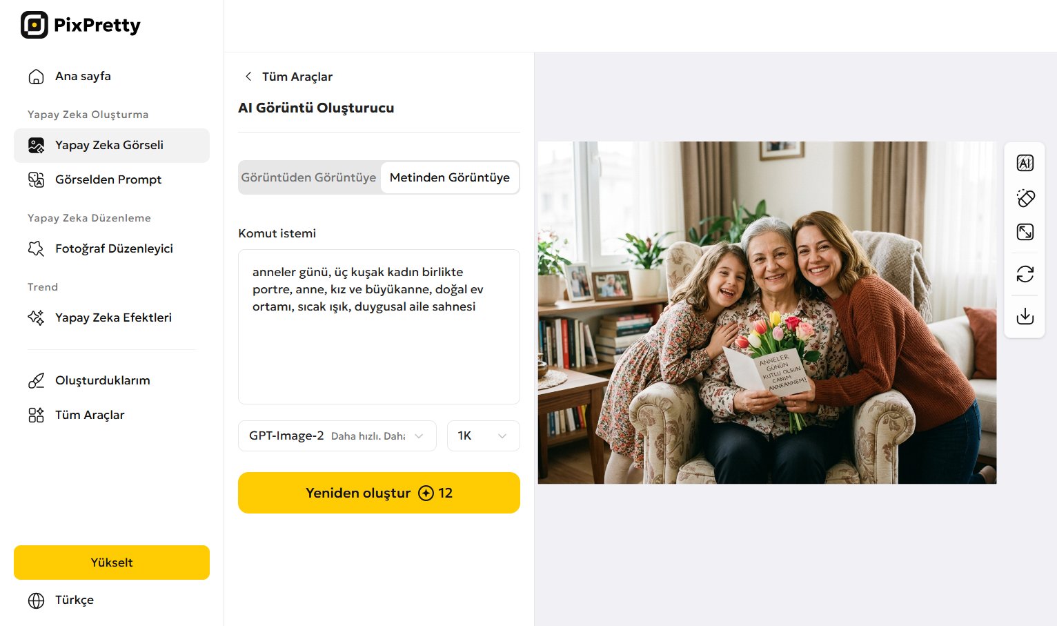 Pixpretty ile Adım Adım Anneler Günü Fotoğrafı Oluşturma