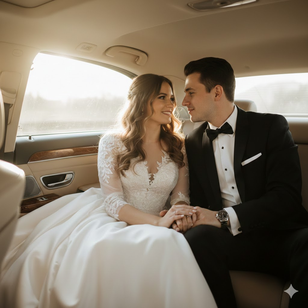 Arabada romantik çift