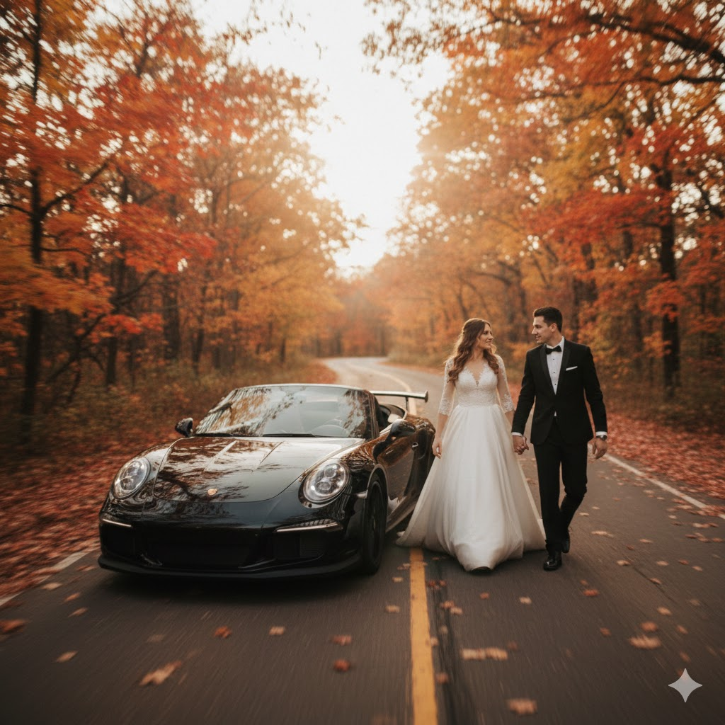 Araba yanında çift