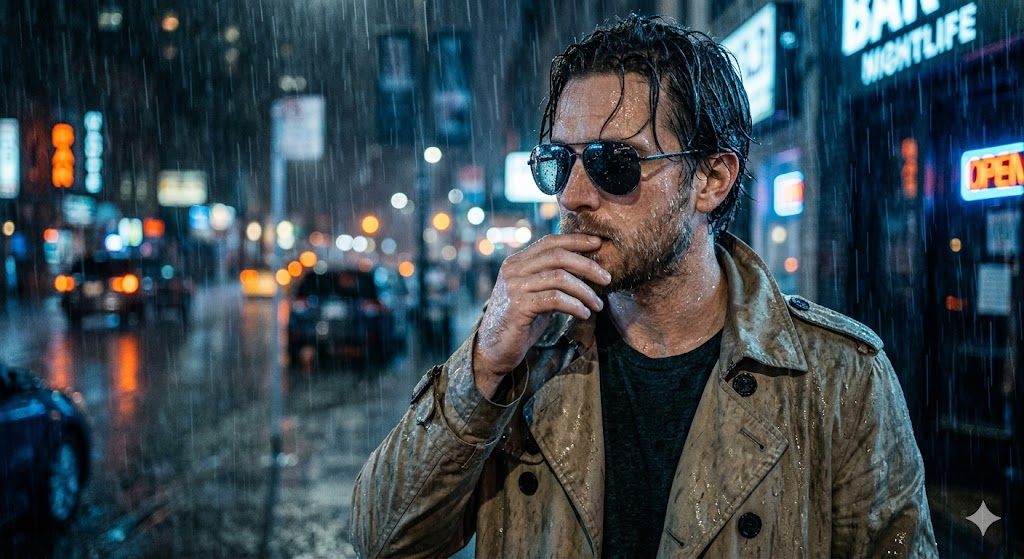 yağmur erkek moda prompt