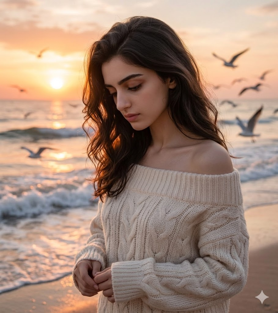 deniz kenarı portre prompt