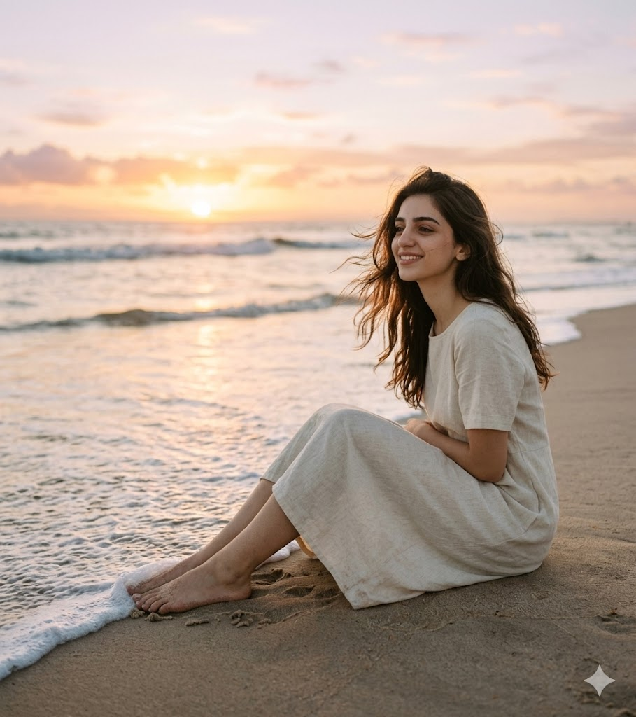 deniz gün doğumu portre