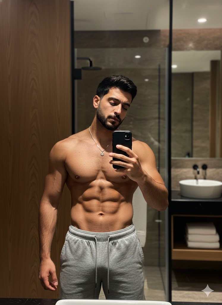 Gemini karın kası fotoğraf yapma promptları Instagram sosyal medya fitness estetiği