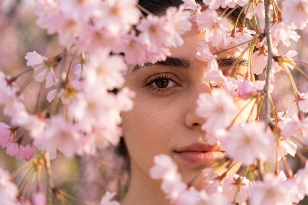 AI kiraz çiçeği portre prompt