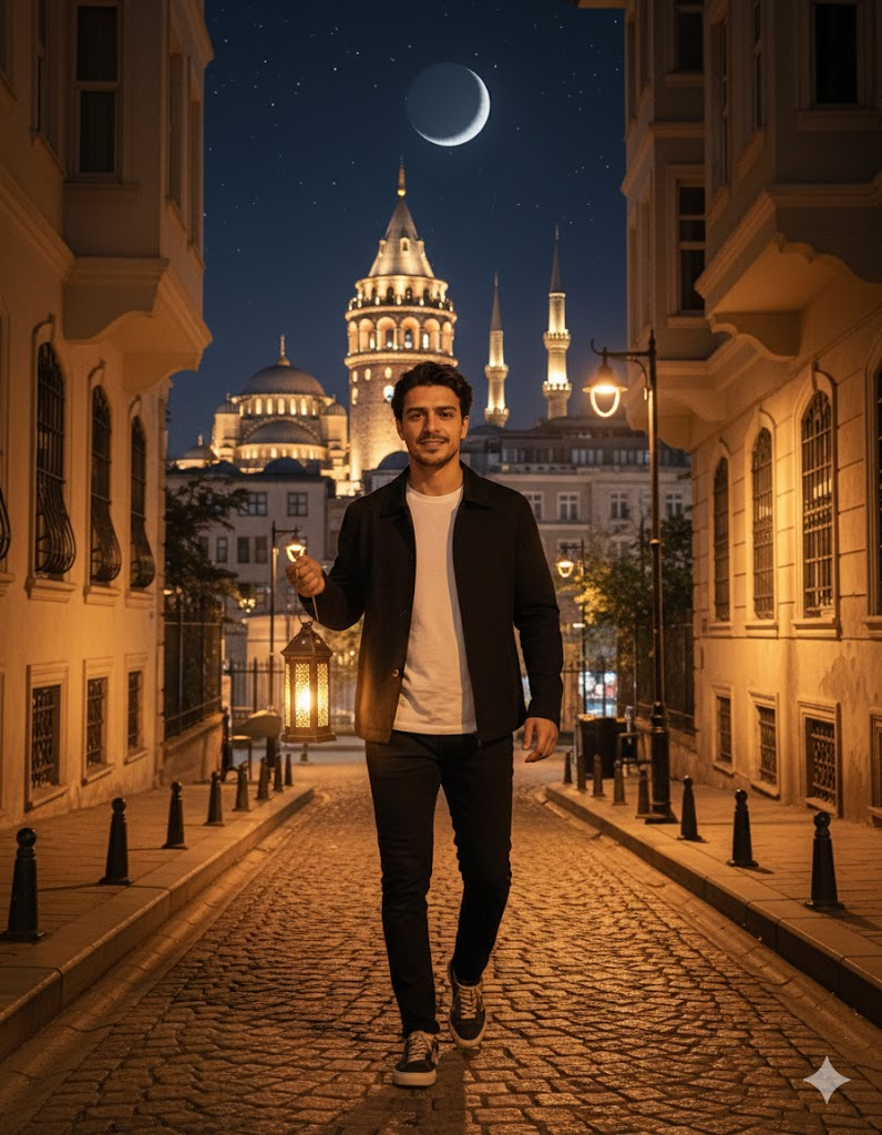 أوامر إنشاء صور رمضان في Gemini - شوارع ليلية وهلال جديد