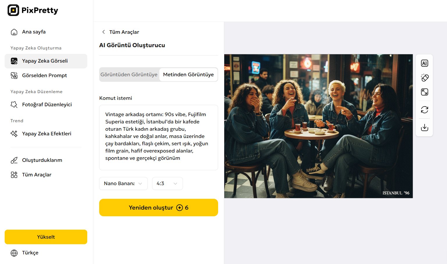 pixpretty retro fotoğraf yapma