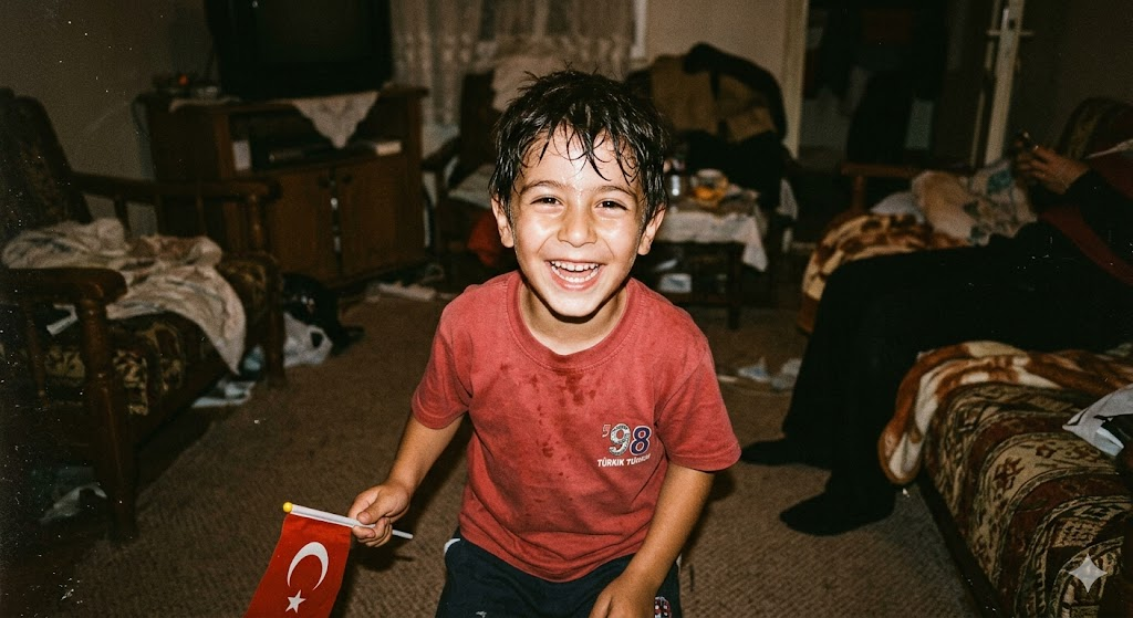 90lar tarzı çocuk flaşlı fotoğraf