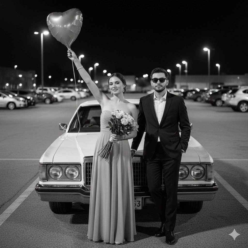 Gemini Siyah Beyaz Fotoğraf Yapma Prompt Örnkeleri Gece Çifti