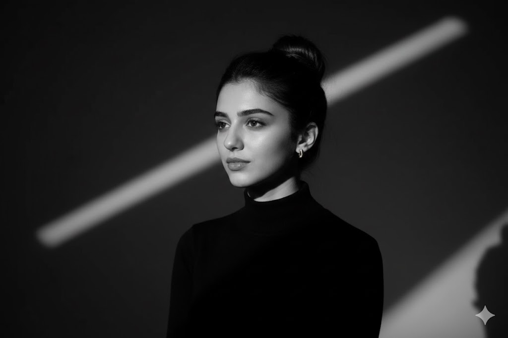 Gemini Siyah Beyaz Fotoğraf Yapma Prompt Örnkeleri Kadın Portresi