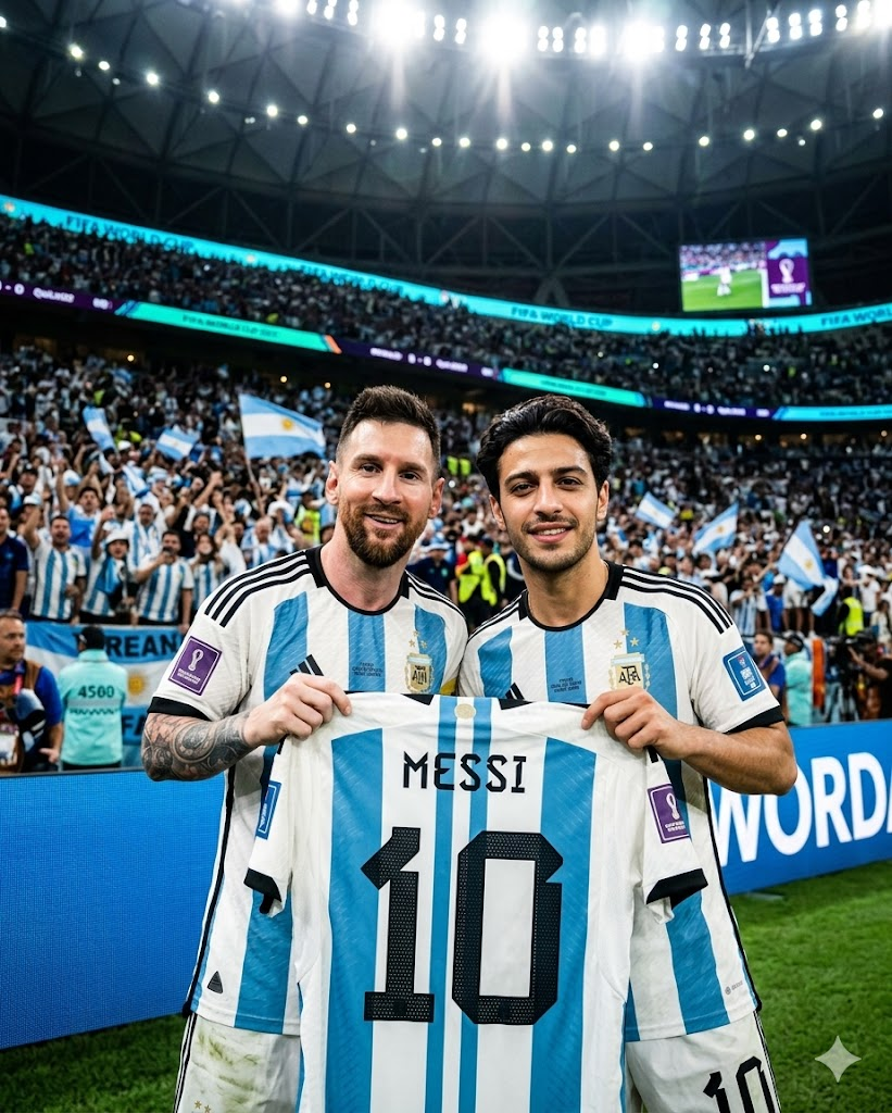 AI Messi taraftar fotoğraf