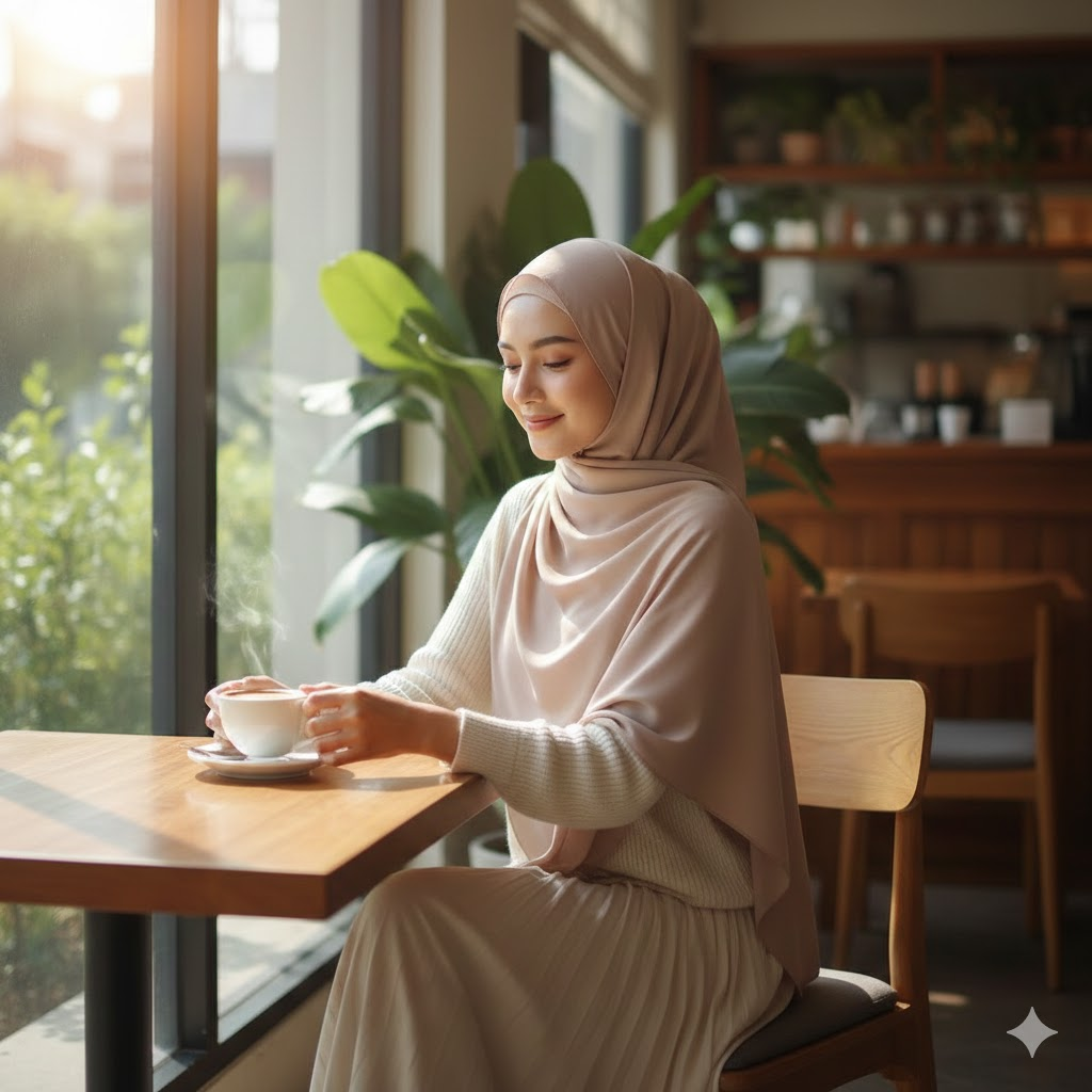 gemini tesettürlü bayan fotograf yapma promptları-Kafe