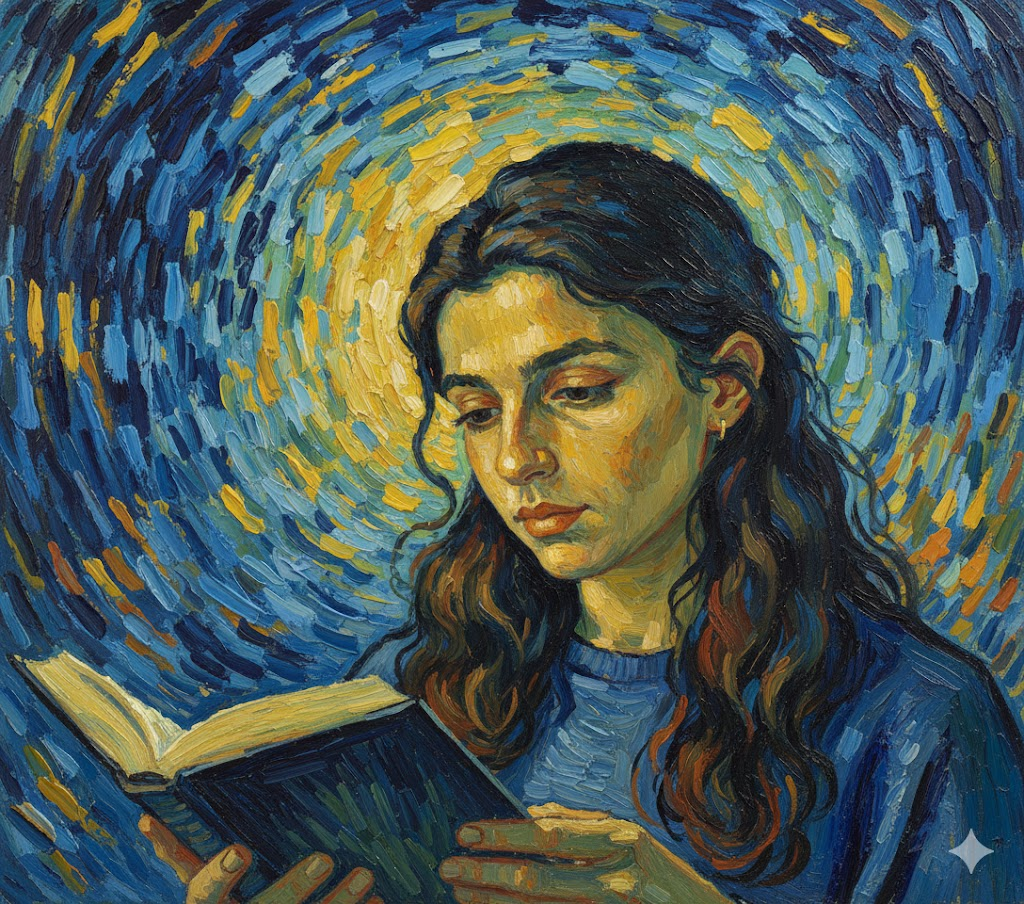 Van Gogh tarzı post-empresyonist yağlı boya portre örneği