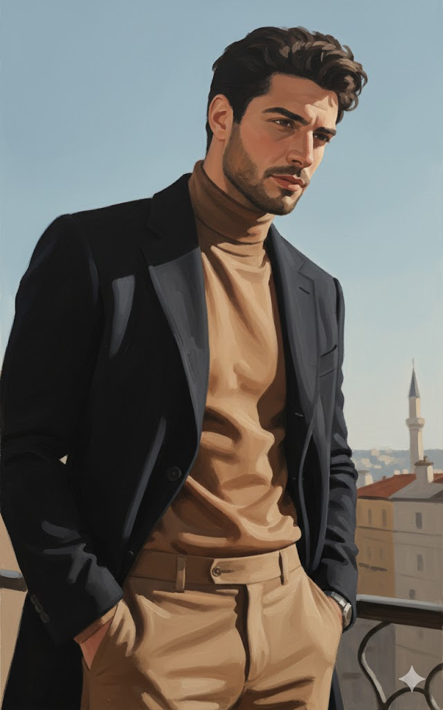 Minimalist tarzda yağlı boya portre örneği