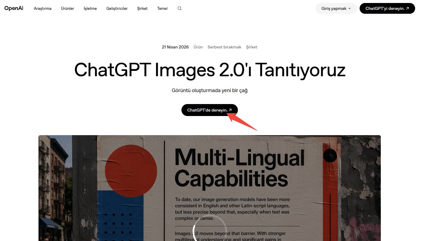 GPT Image 2'ye Erişme