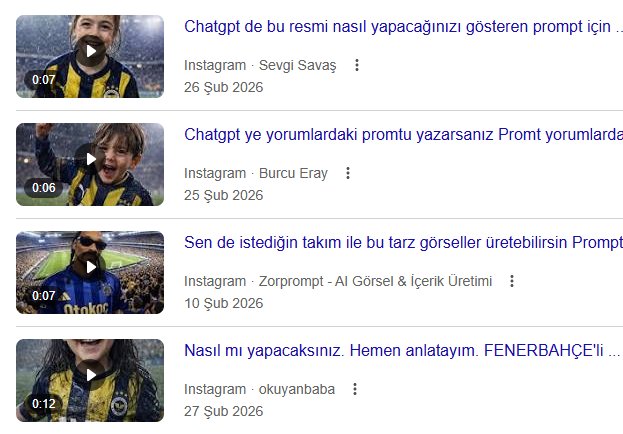 Sosyal Medyada Yapay Zeka Fenerbahçe Fotoğraf Akımı