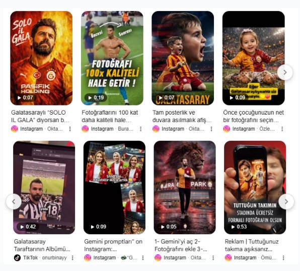 yapay zeka galatasaray fotoğraf akımı
