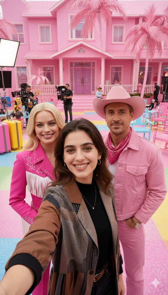 gemini ile ünlülerle film setinde selfie çekmek