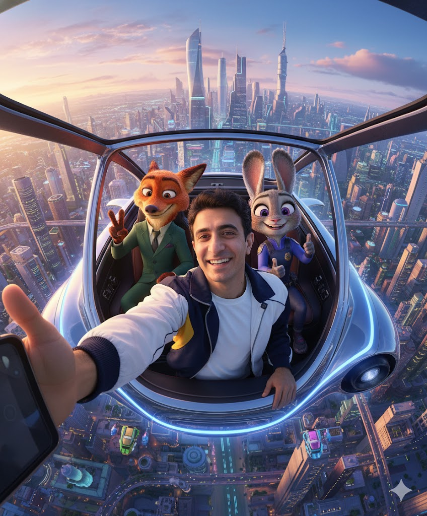 yapay zeka zootopia selfie yapma