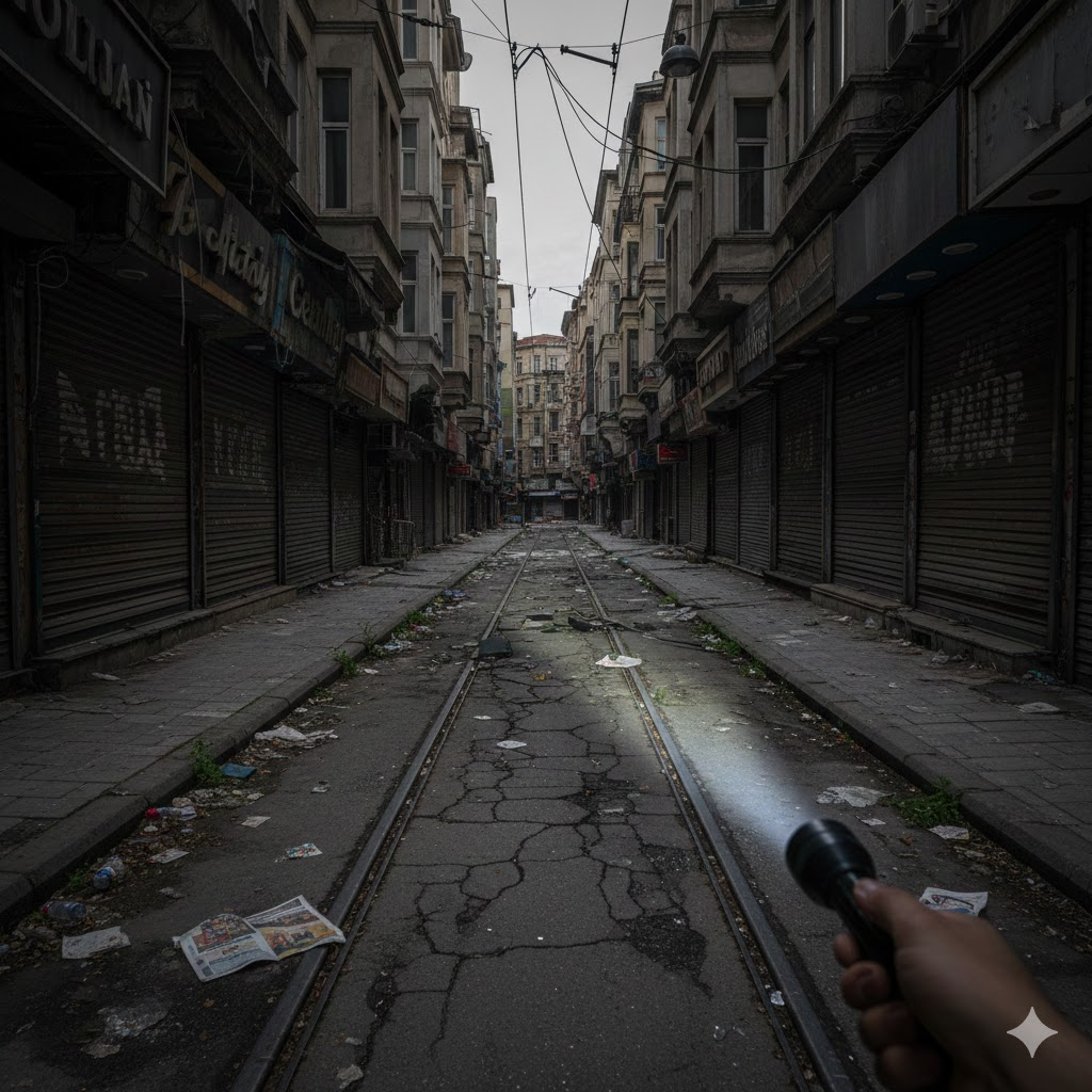 terk edilmiş İstiklal Caddesi