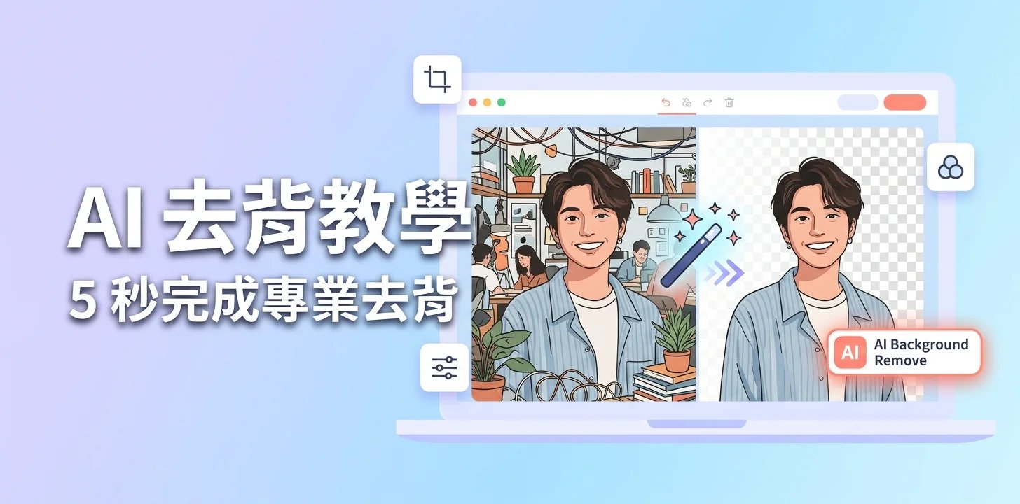 AI 去背教學示例圖片 - PixPretty 一鍵移除背景效果