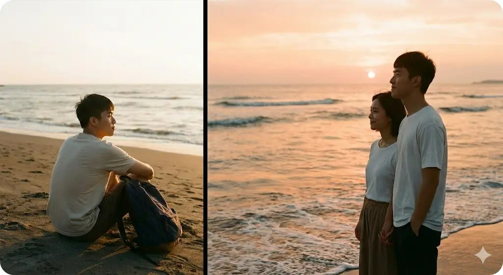 單人照變情侶照