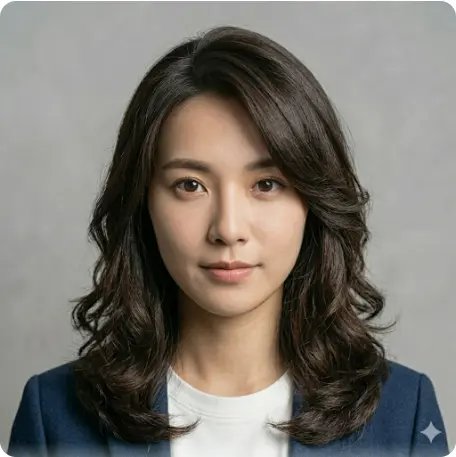 心形臉女生長層次深側分Gemini AI髮型建議波浪效果