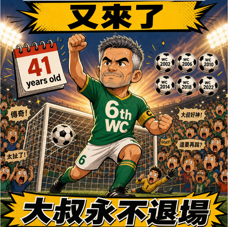 2026 世界杯 c 羅梗圖，41 歲球王再戰最後舞台的精彩表情包