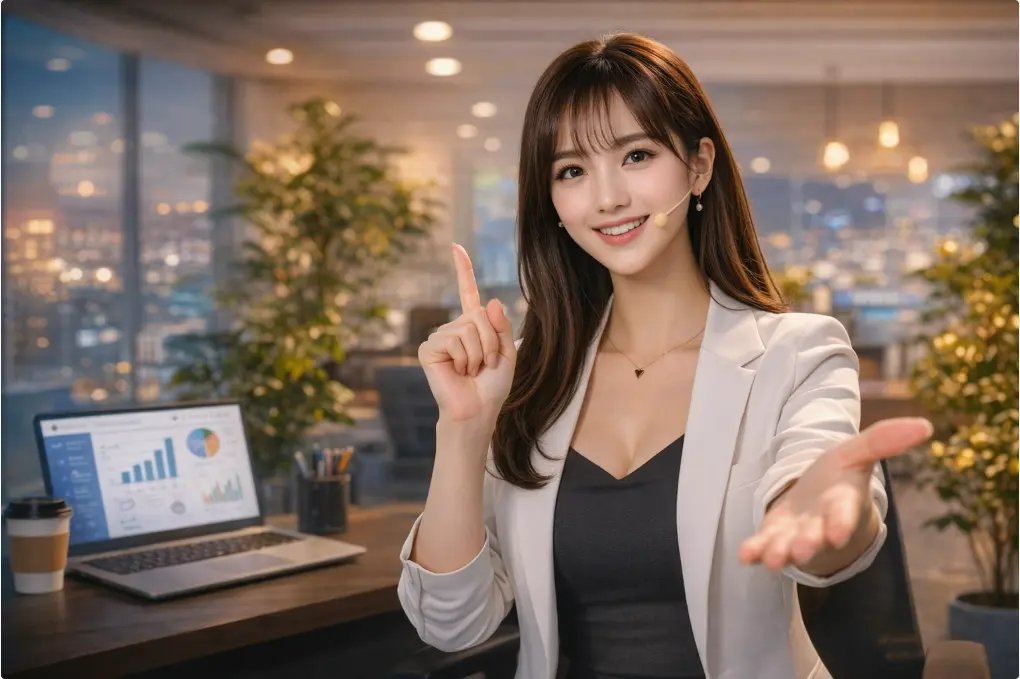 Grok 激勵演講虛擬主播影片