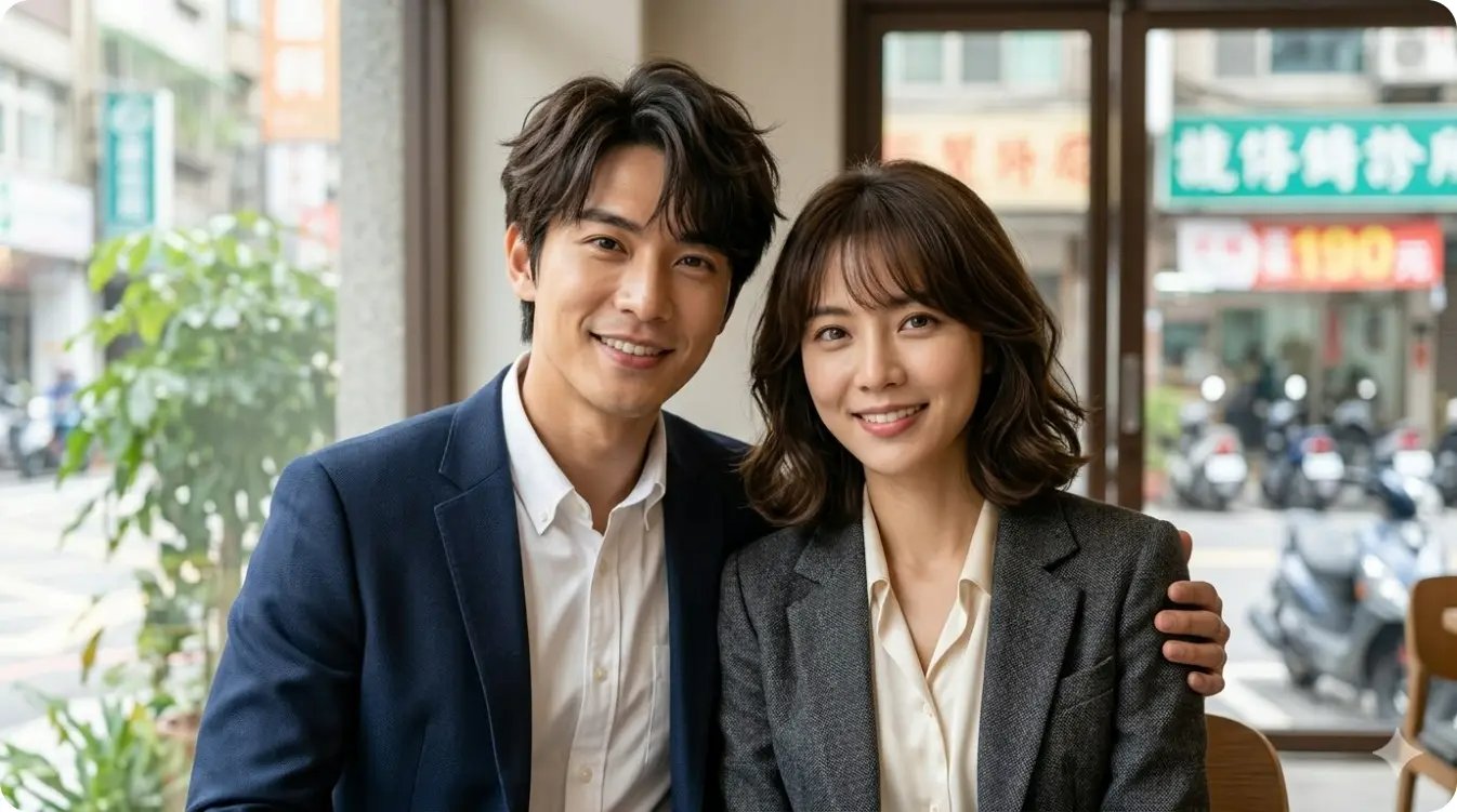 長形臉男生與長形臉女生Gemini AI髮型模擬建議