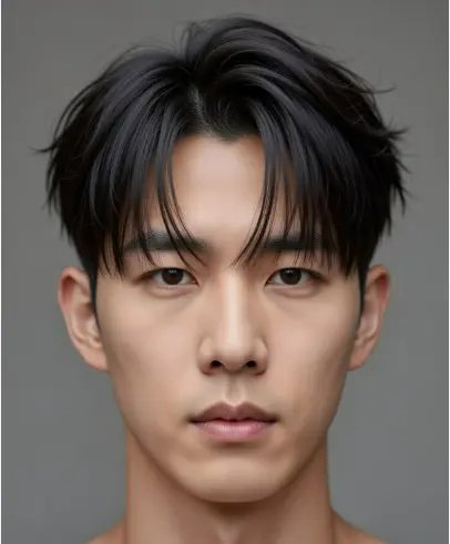 方形臉男生凌亂瀏海搭配剃底Gemini換髮型效果預覽