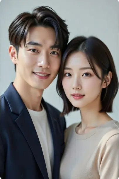 橢圓形臉男生與橢圓形臉女生適合髮型Gemini AI模擬