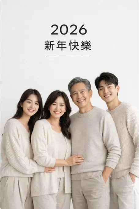 2026 happy new year 圖可愛新年圖案 AI 生成