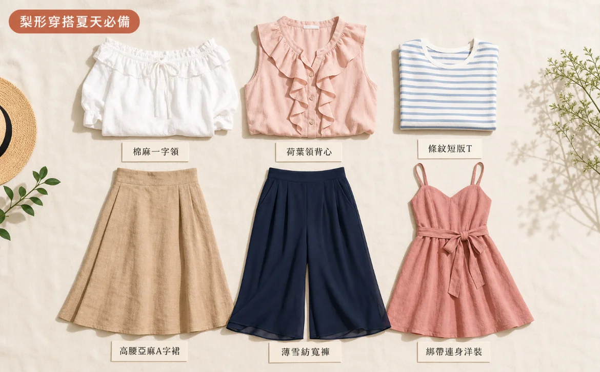 梨形身材穿搭夏天必備單品